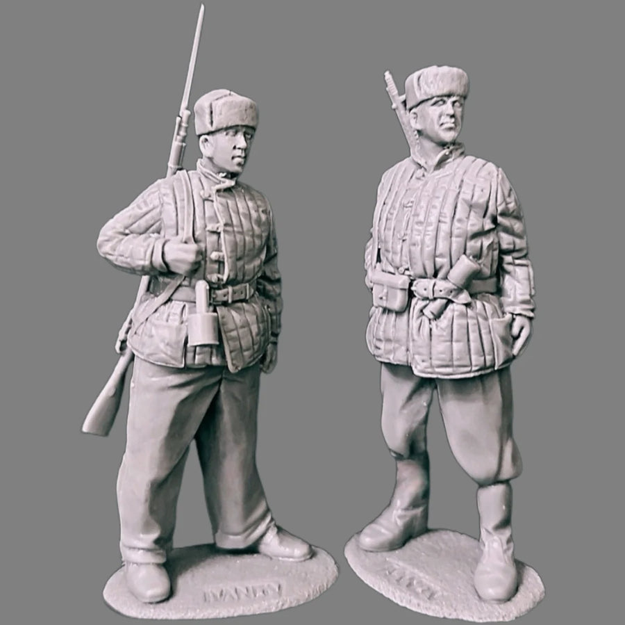1/35 Resin Figure Unpainted Model Kit, Military Theme, Moscow Militia, Unassembled and Unpainted GK