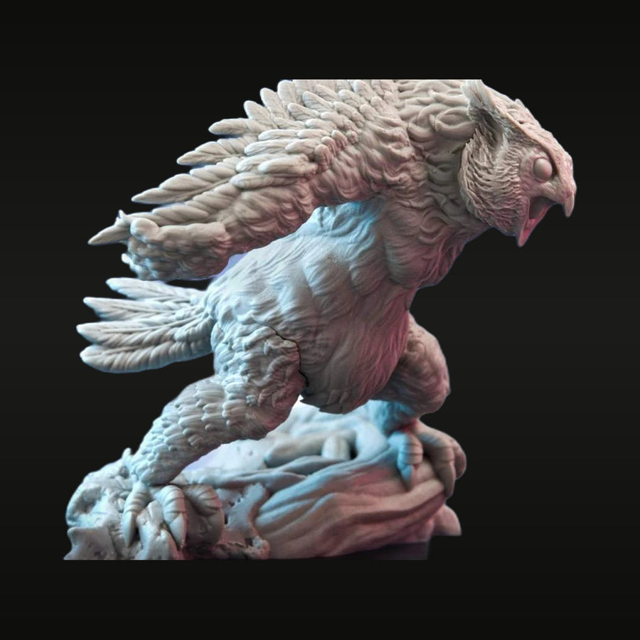Fantasy Owlbear Beast Creature 68mm Resin Figure Kit - unpainted resin model kit