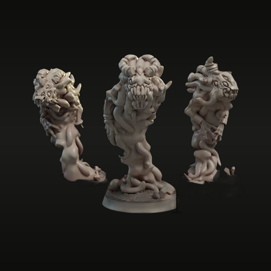 Daemonic Beast Warriors 50mm Resin Figure Set Kit - unpainted resin model kit