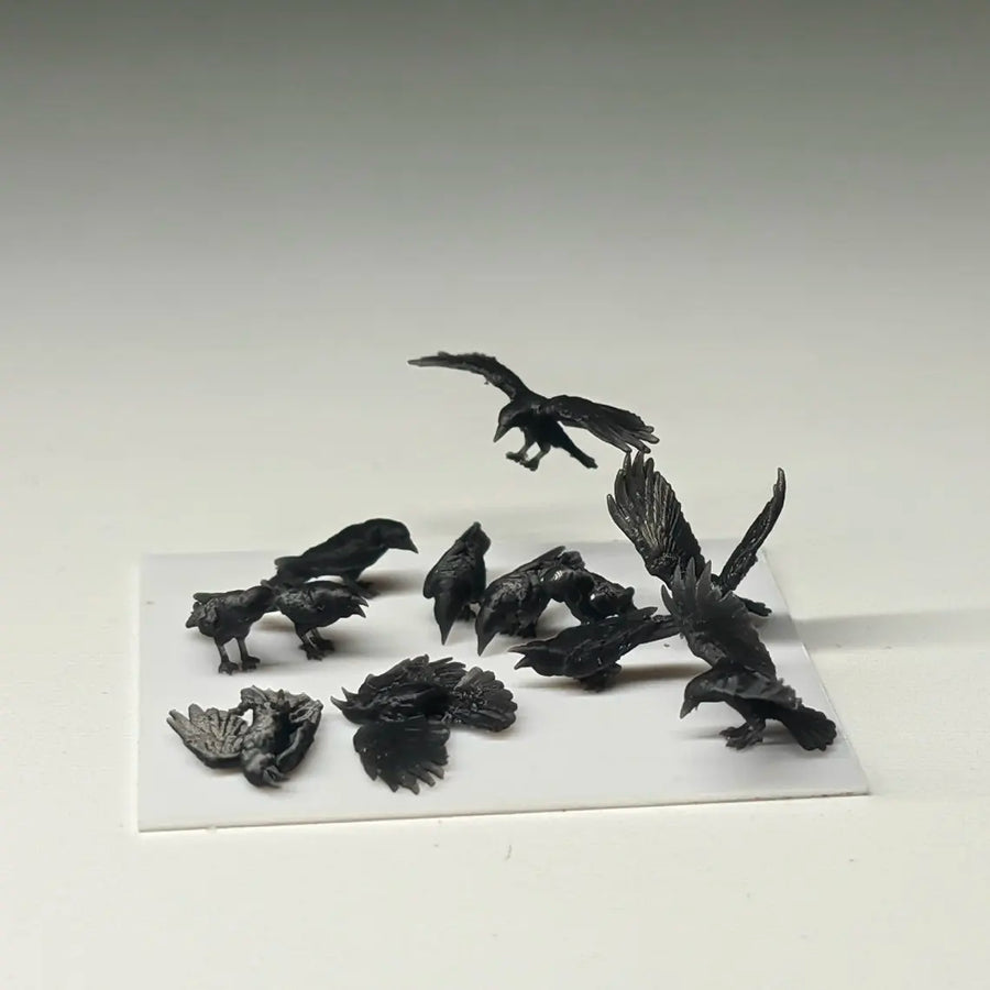 1/35 Mixed Bird Flock Set (12 Resin Accessory Kit) - resin model view 2