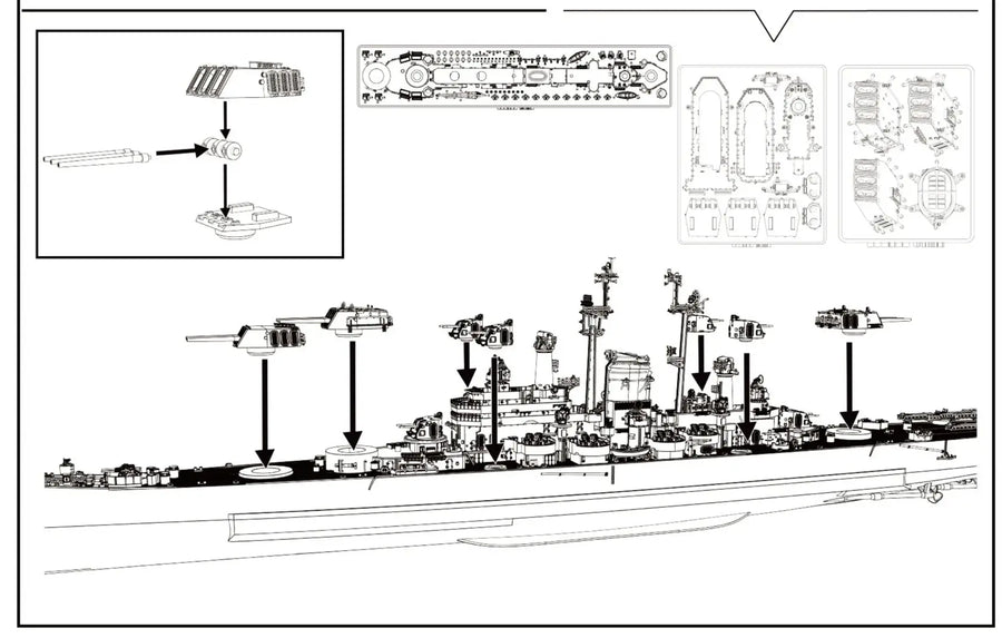 US Navy Des Moines Cruiser Full Hull MRY-SFW SSC569 1/700 1/350 1/200 1/144 Military Model Kit