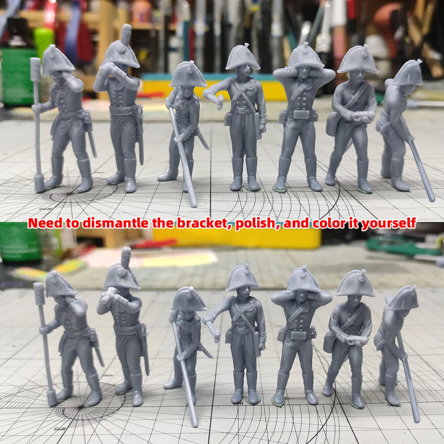 Napoleonic Russian Artillery Crew 7-Figure Set 1/72 Resin Kit - resin model view 4