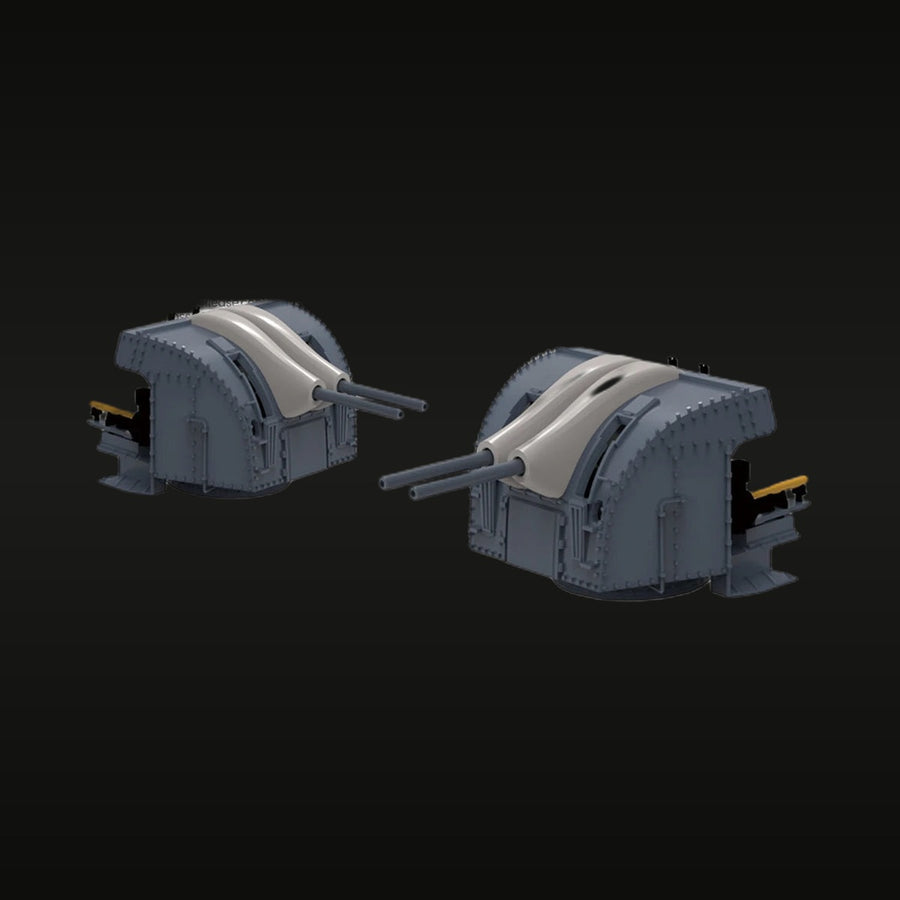 Royal Navy 102mm/45 QF HA Mk.XVI Twin AA Gun Mount 1/700 Resin Kit - unpainted resin model kit