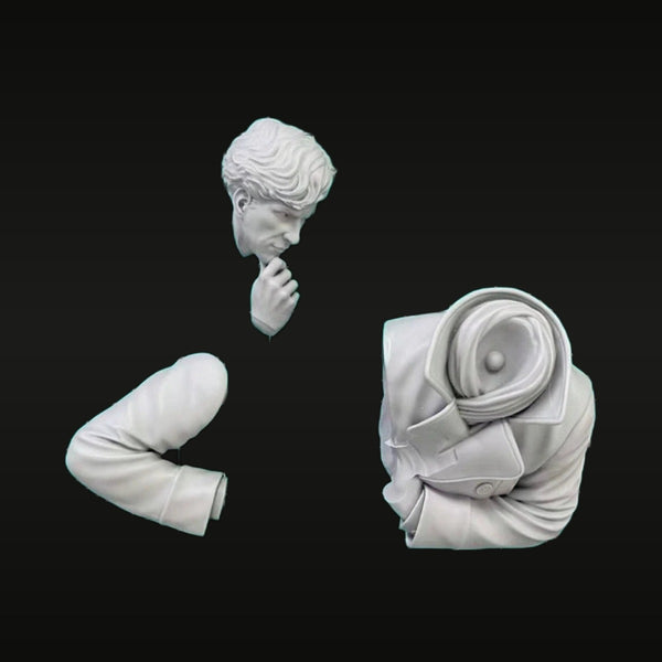 Female European Character with Magnifying Glass 1/10 Resin Bust Kit