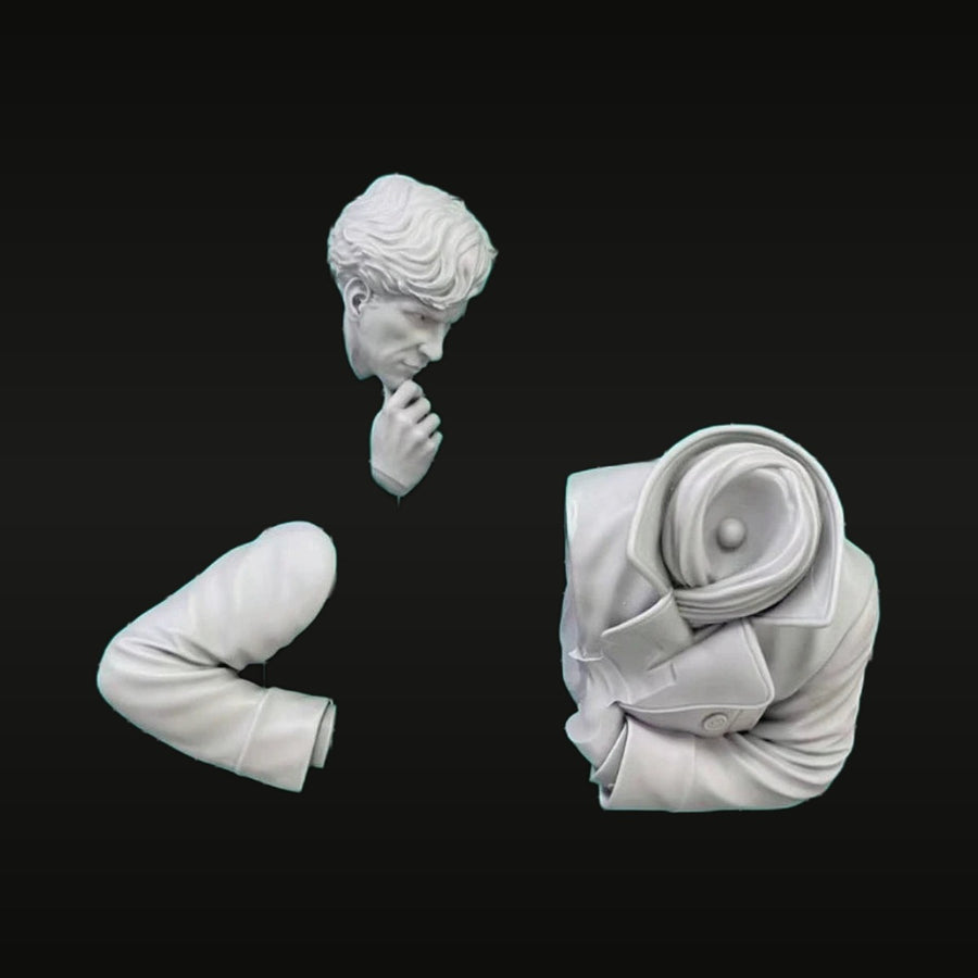 Female European Character with Magnifying Glass 1/10 Resin Bust Kit - unpainted resin model kit