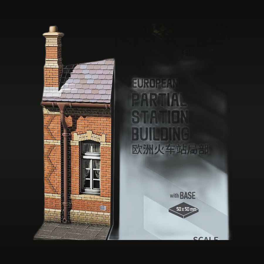 European Partial Station Building 1/35 Resin Model Kit - unpainted resin model kit