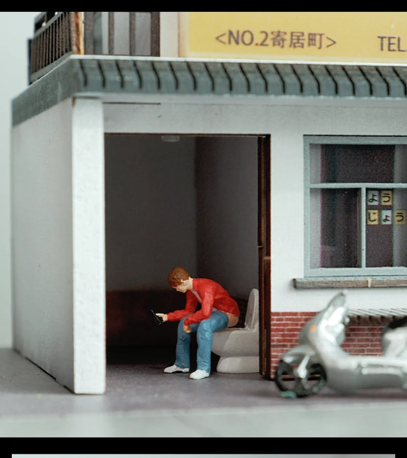Modern Toilet Commode 1/64 Resin Diorama Accessory Kit - resin model view 4