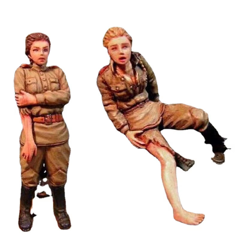 WWII Soviet Female Soldiers Wounded Set 1/35 Resin Figure Kit - resin model view 2