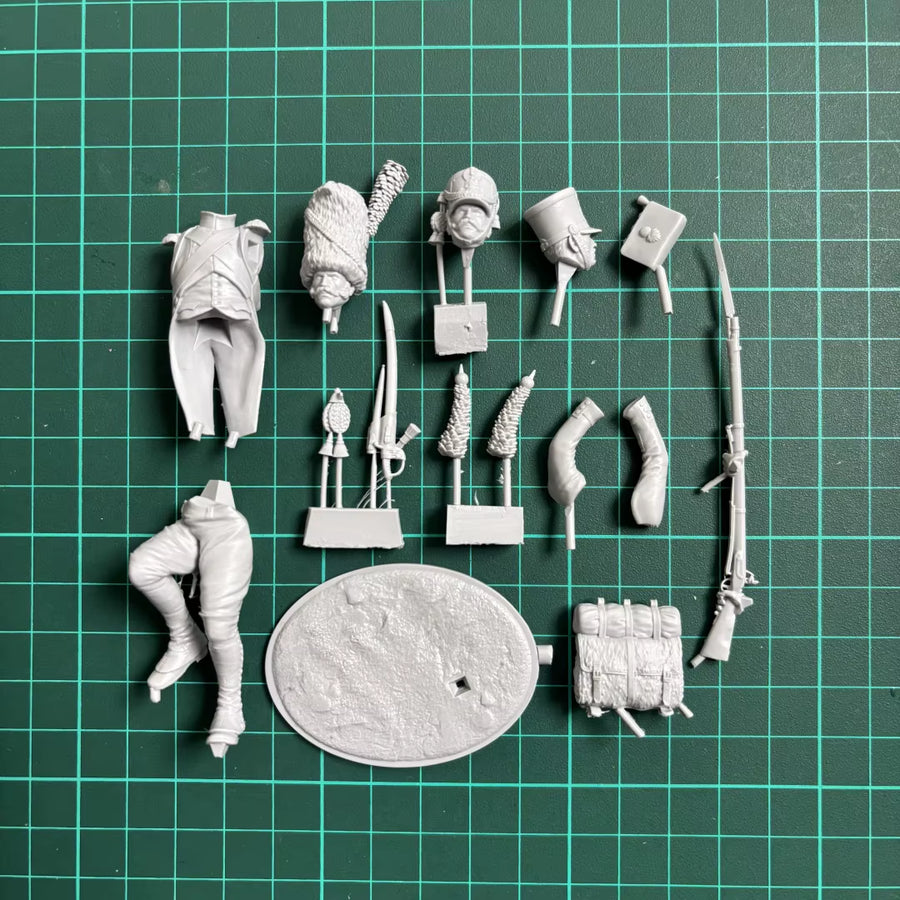 75Mm Resin Unpainted Figure Model Kit, Military Theme, Grenadier of French Line Infantry, Unassembled and Unpainted GK