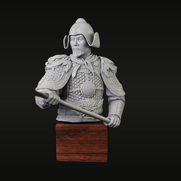 Medieval Chinese Warrior with Staff 1/10 Resin Bust Kit