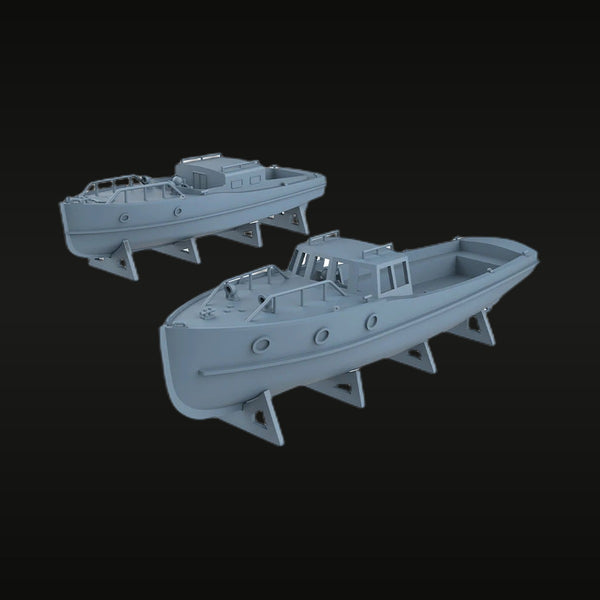 Modern Civilian Patrol Boats Set of 2 1/350 Resin Ship Kit