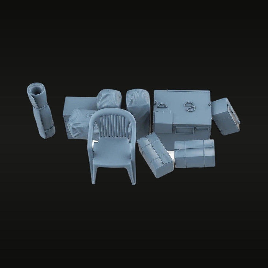 Modern Military Diorama Accessories Set 1/35 Resin Terrain Kit - unpainted resin model kit