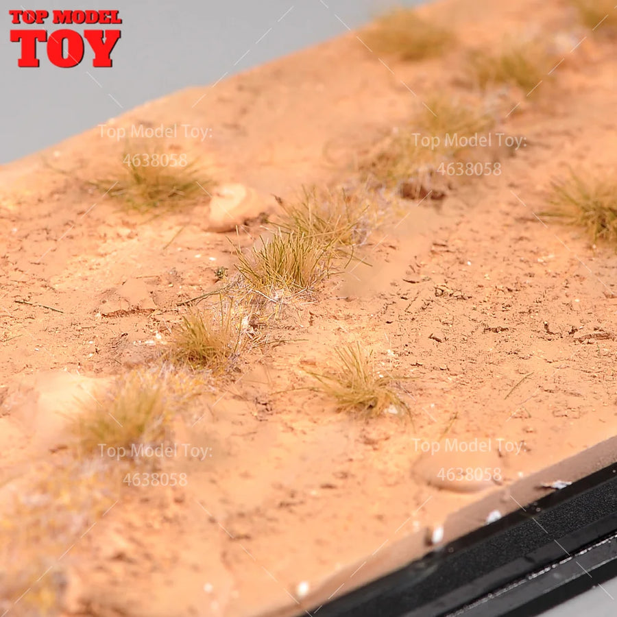 20X10Cm Racing Wilderness Grassland Scene Platform with Glass Scene Model Suitable for 1/64 1/43 Car Miniature Diorama Figure
