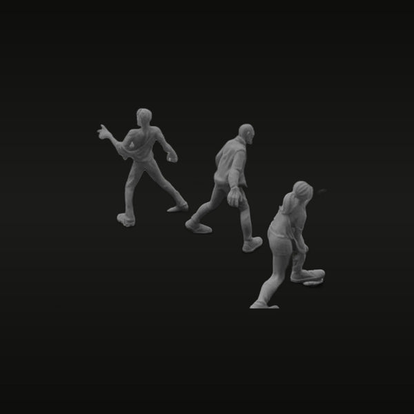 Horror Zombie Attack Set 3 Figures 1/35 Resin Kit