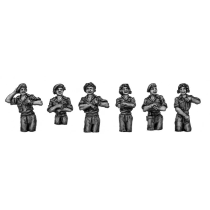 1/72 Scale Diecast Resin Figure Model Kit WWII British RTR Hatch Crew 6 Figures Unpainted