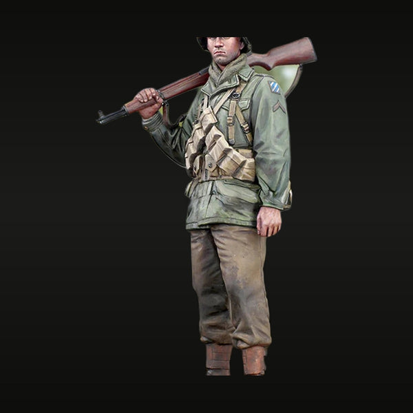 WWII US Army Infantryman with M1 Garand 1/16 Resin Figure Kit