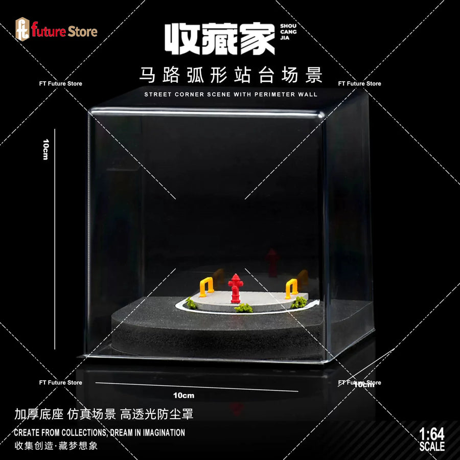 1/64 Curved Highway Streetscape City Street Building Miniature Scene View Decoration Display Mini Car Model Storage ﻿