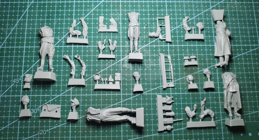 1/35 Resin Model Figure Gk，The German Soldiers Surrendered to the Soviet Soldiers , Unassembled and Unpainted Kit