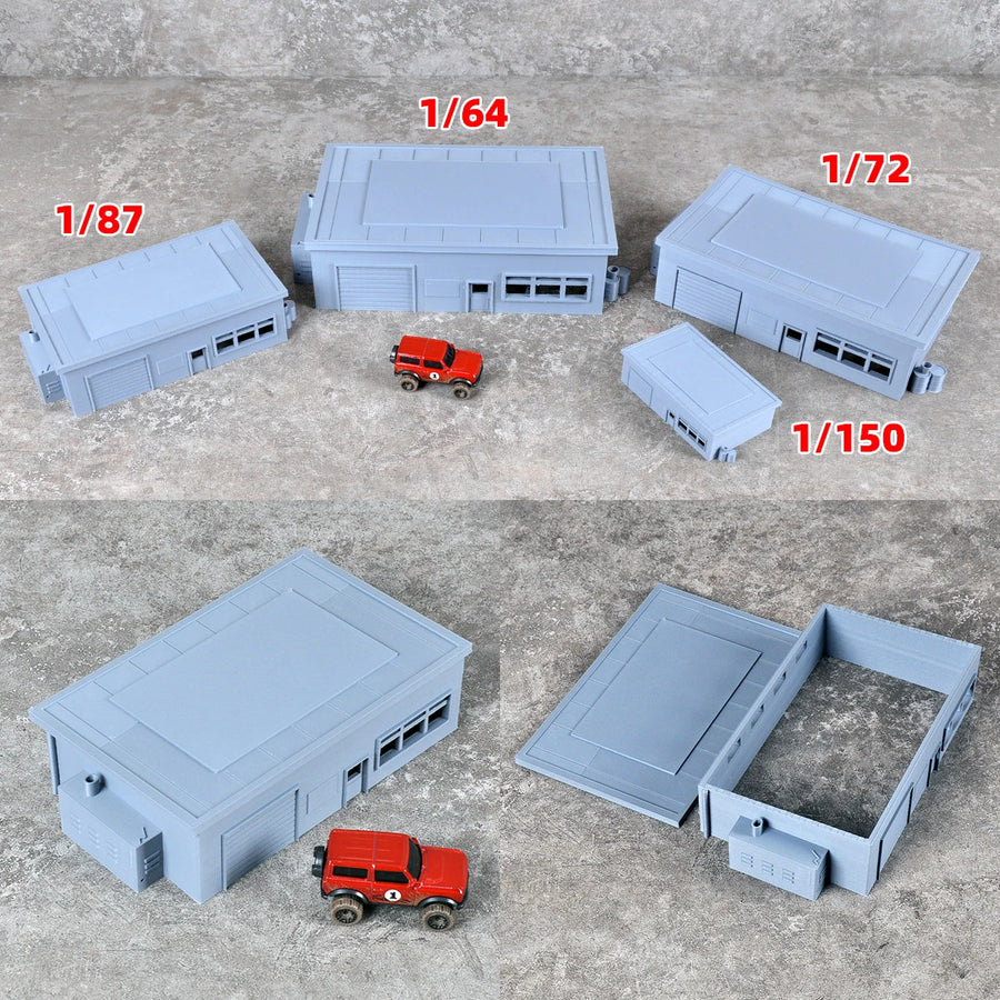 Assembly Architectural Sand Table Bungalow Garage Villa Office Building Railway Railroad Diorama Scale Model Kit 1/64/72/87/150