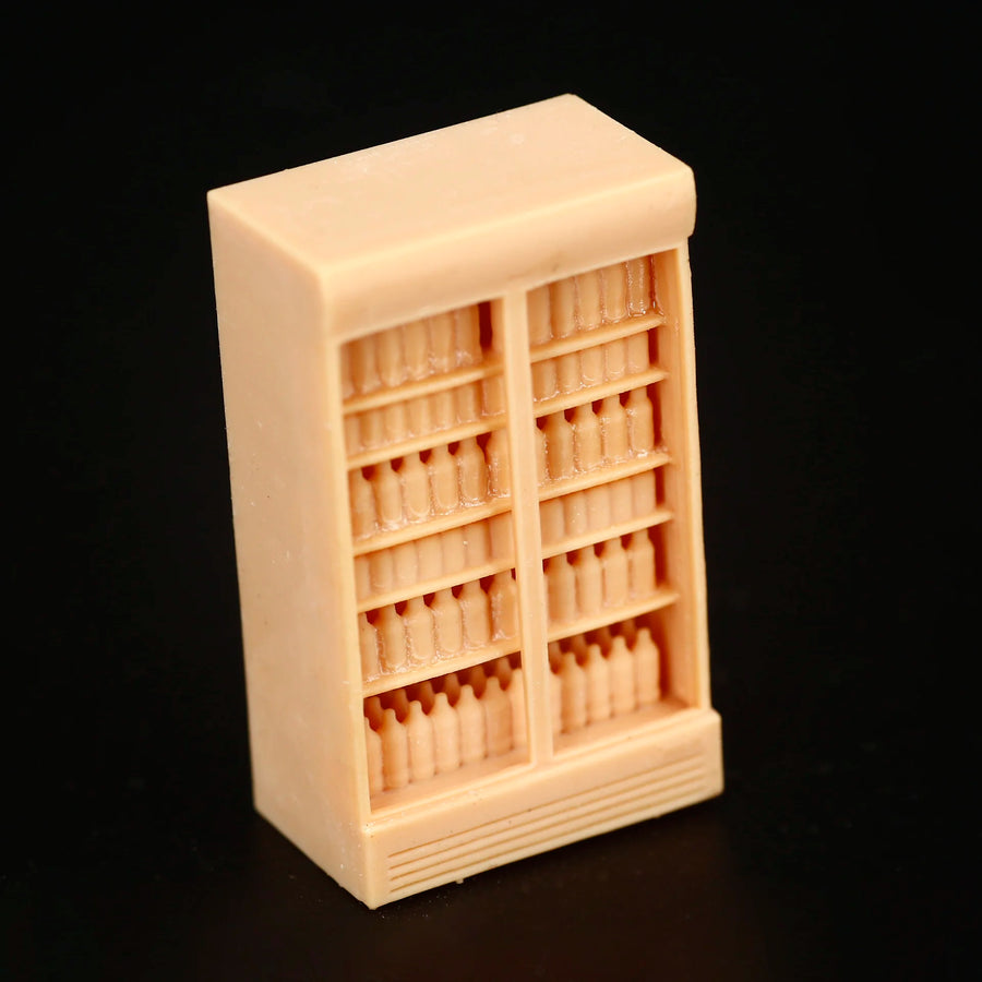 C013 Cola Freezer 1/64 1/87 Old-Fashioned Refrigerator Miniature Figure Model Props Creative Photography Display Collection