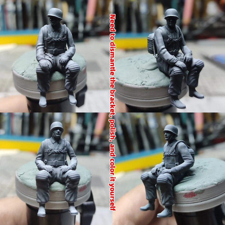 Germany Parachute Troops Paratrooper Paratroops Soldier Figure Soldier Team Assembly Scale Model Kit 6 Pcs 1/72 1/35 1/48