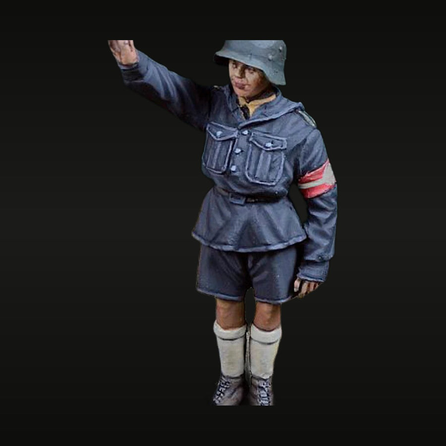 WWII German Kriegsmarine Female Sailor with Salute 1/35 Resin Figure - unpainted resin model kit