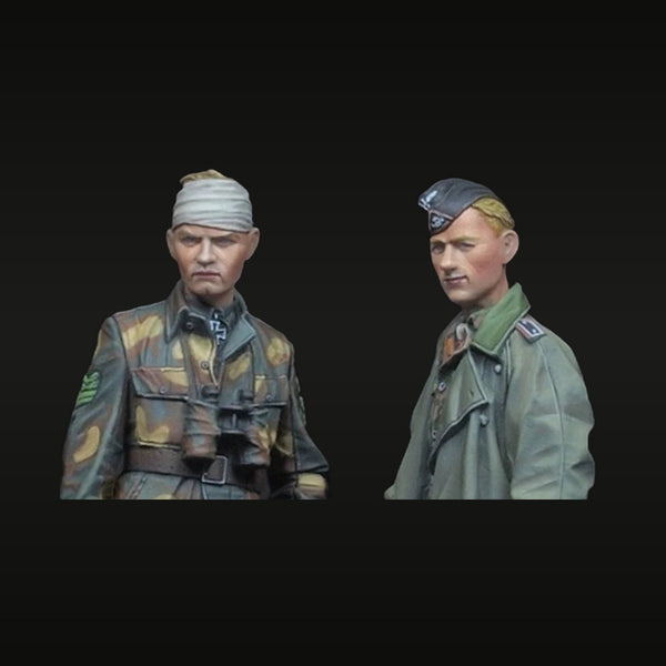 WWII German SS Officer & Sergeant Bust Set 1/35 Resin Kit