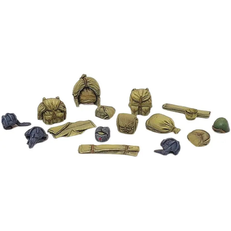 WWII Soldier Equipment & Webbing Accessory Set 1/35 Resin Kit - unpainted resin model kit
