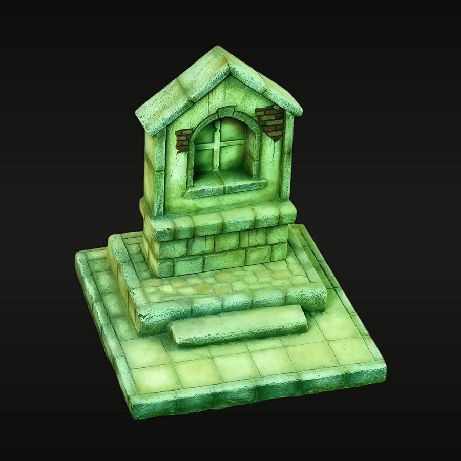 Medieval Stone Chapel Shrine Diorama Base Resin Terrain Kit - unpainted resin model kit