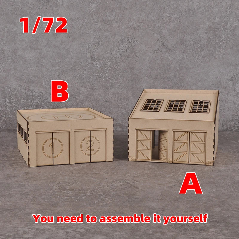 Assembly Architectural Model Sand Table Warehouse Godown Stockroom Granary Barn Diorama Scale Model Kit 1/72