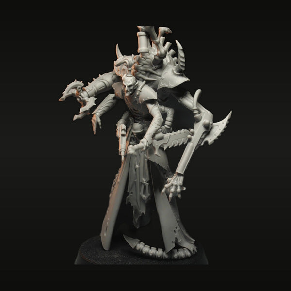 Fantasy Demon Demoness Four-Armed Warlord 32mm Resin Figure Kit