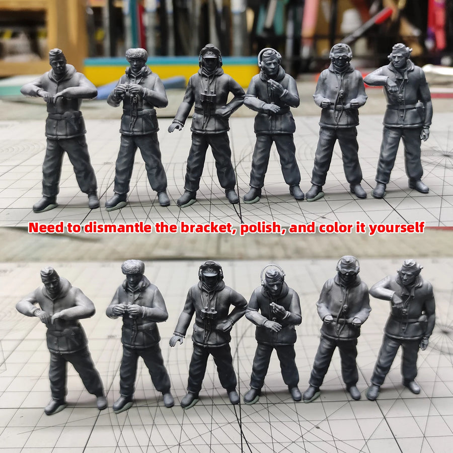 Germany Winter Tank Soldiers Army Figure Soldier Team Military Man Set Assembly Plastic Scale Military Model Kit 1/72 1/35 1/48