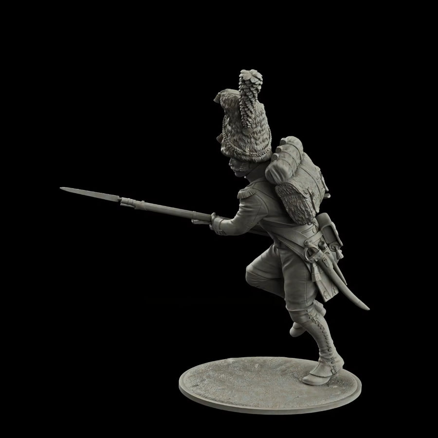 75Mm Resin Unpainted Figure Model Kit, Military Theme, Grenadier of French Line Infantry, Unassembled and Unpainted GK