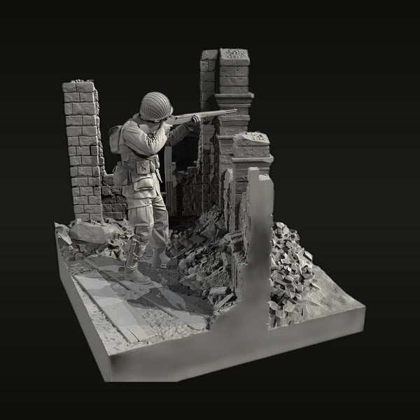 WWII British Soldier Urban Combat 1944 1/48 Resin Figure Kit