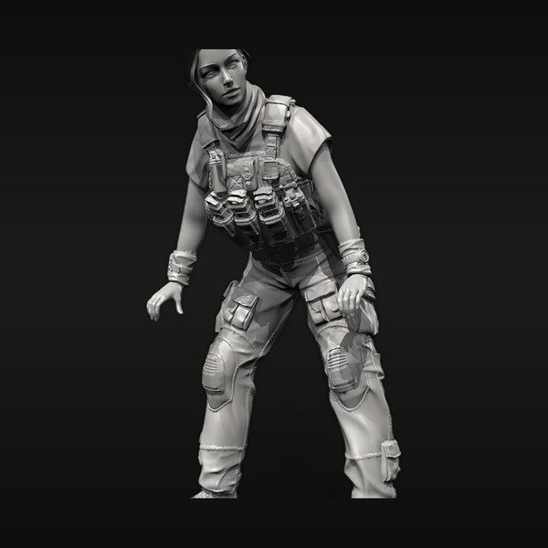 Modern Female Soldier Tactical Gear 1/35 Resin Figure Kit