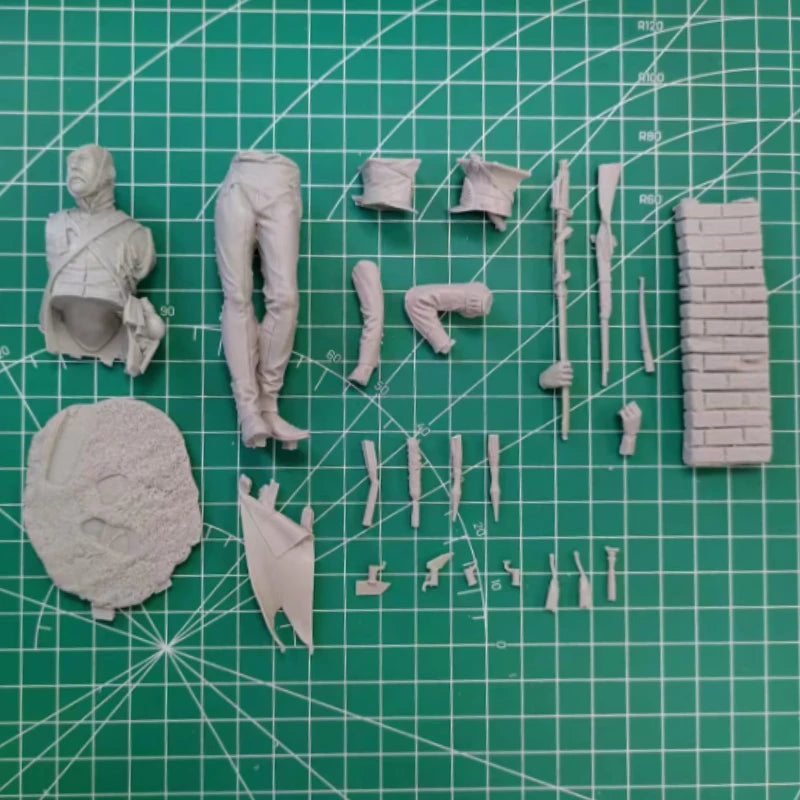 1/16 Scale 120Mm Diecast Resin Figure Model Kit Red Lancer Hobby Miniature Toys Unassembled Unpainted DIY Diorama