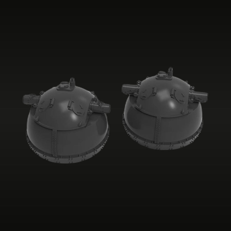 WWII German Naval Dome Radar Turret Set 1/700 Resin Kit - unpainted resin model kit
