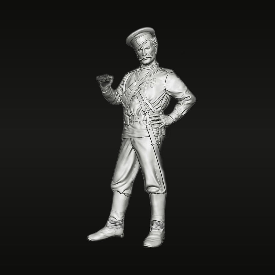 WWI Russian Cossack Officer Kozma 1/24 Resin Figure Kit - unpainted resin model kit