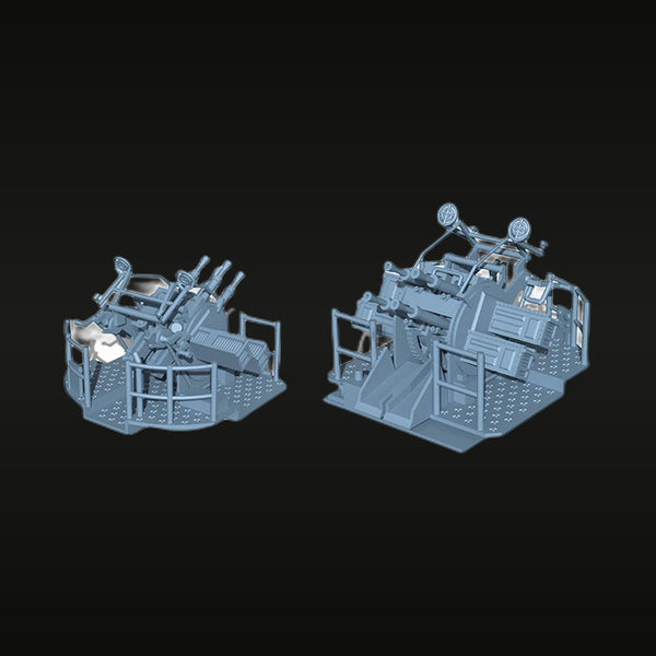 British Navy Quadruple Pom-Pom Cannon 1/700 Resin Ship Kit
