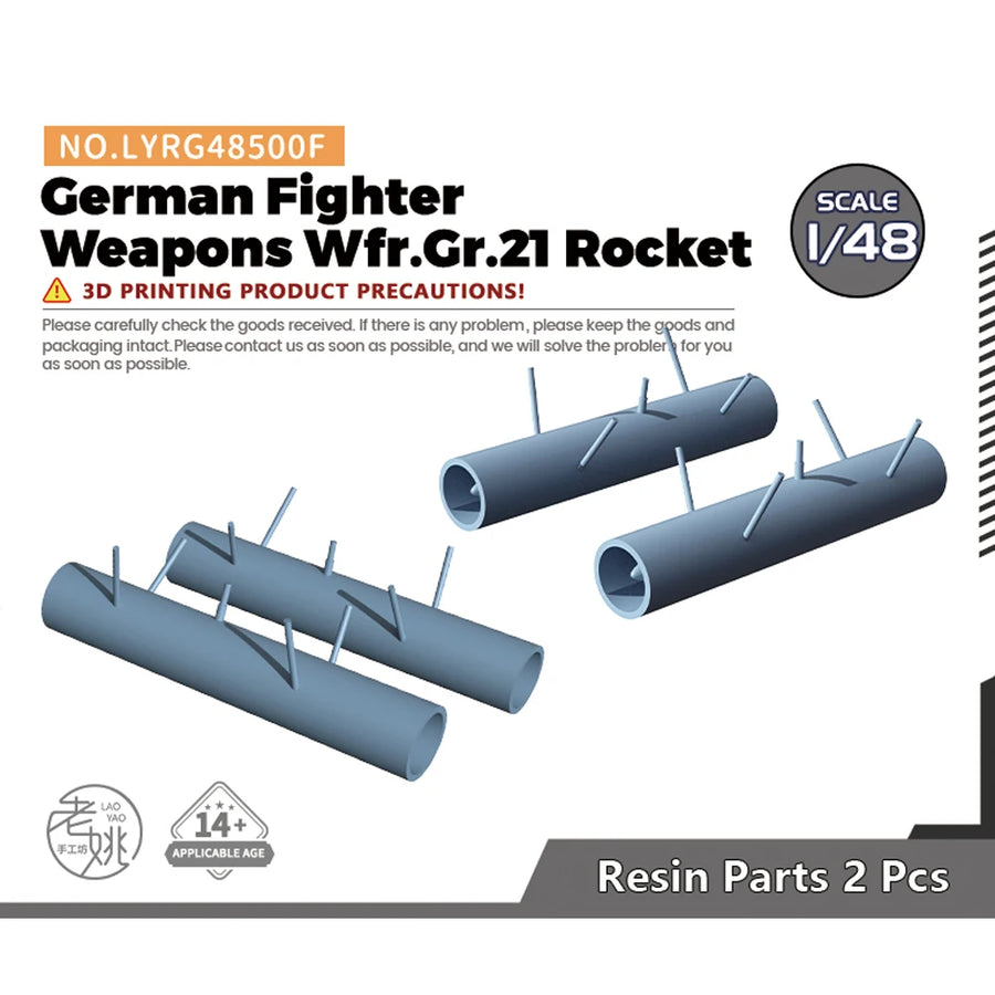WWII German Wfr.Gr.21 Air-to-Air Rockets Pair 1/72 Resin Kit - resin model view 5
