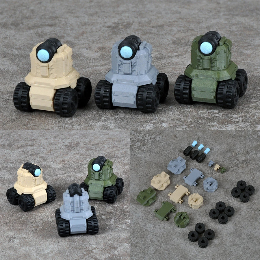 WWII Tank Accessory Parts Set: Turrets, Wheels & Mufflers 1/35 Resin Kit - resin model view 2