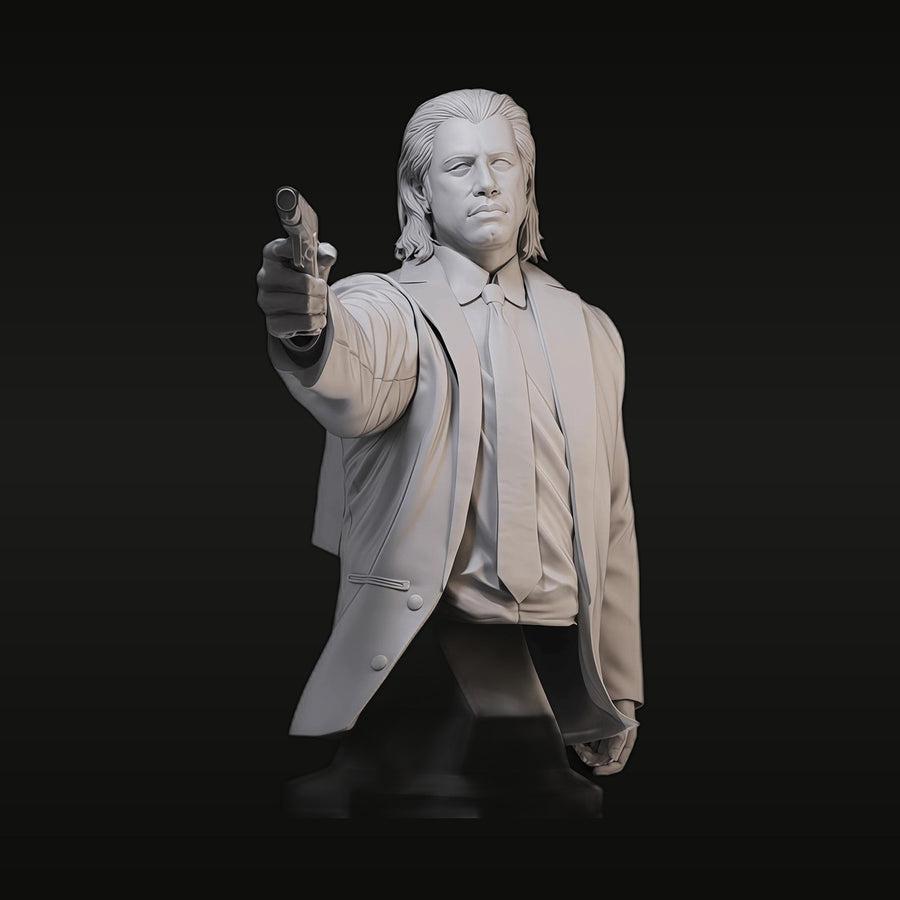 1970s Crime Boss with Revolver 1/16 Resin Bust - unpainted resin model kit