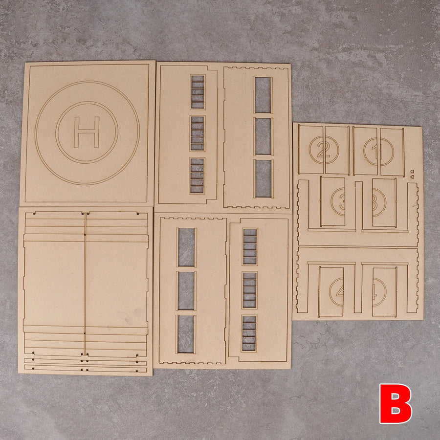 Assembly Architectural Model Sand Table Warehouse Godown Stockroom Granary Barn Diorama Scale Model Kit 1/72