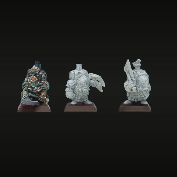 Fantasy Dwarf Infantry Squad 3-Figure Resin Kit Set