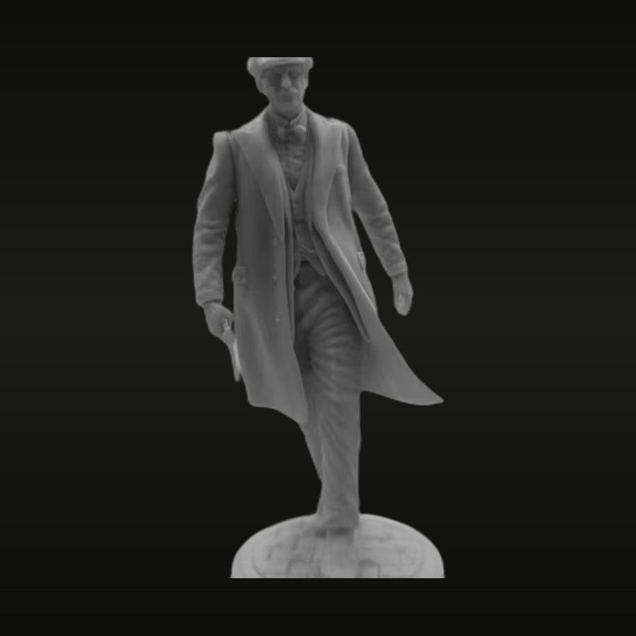 1920s-1930s Civilian Male in Long Overcoat and Flat Cap 75mm Resin Figure Kit - unpainted resin model kit