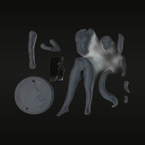 Masked Female Assassin with Curved Blades 1/24 Resin Figure Kit