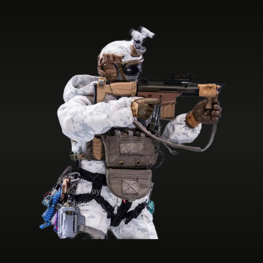 Modern US Special Forces Sniper Winter Camouflage 1/12 Resin Figure Kit - unpainted resin model kit