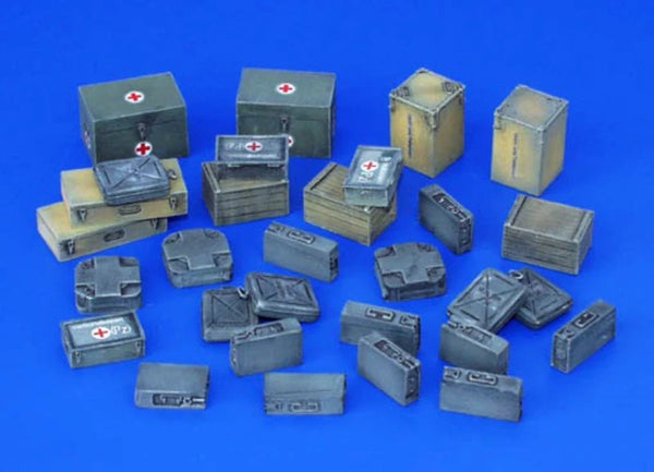 WWII German Ammunition & Medical Supply Containers 1/35 Resin Accessory Kit
