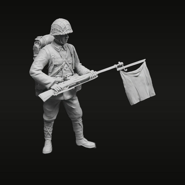 WWI British Soldier with Bayonet and Pack 54mm Resin Figure Kit