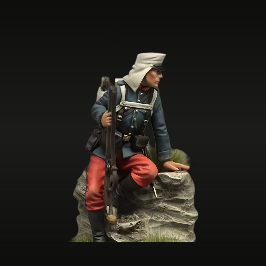 French Infantry Soldier with Rifle 1/32 Resin Figure Kit - unpainted resin model kit